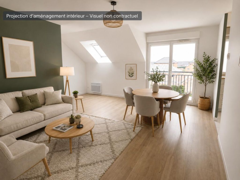Appartement 1 chambre balcon et parking