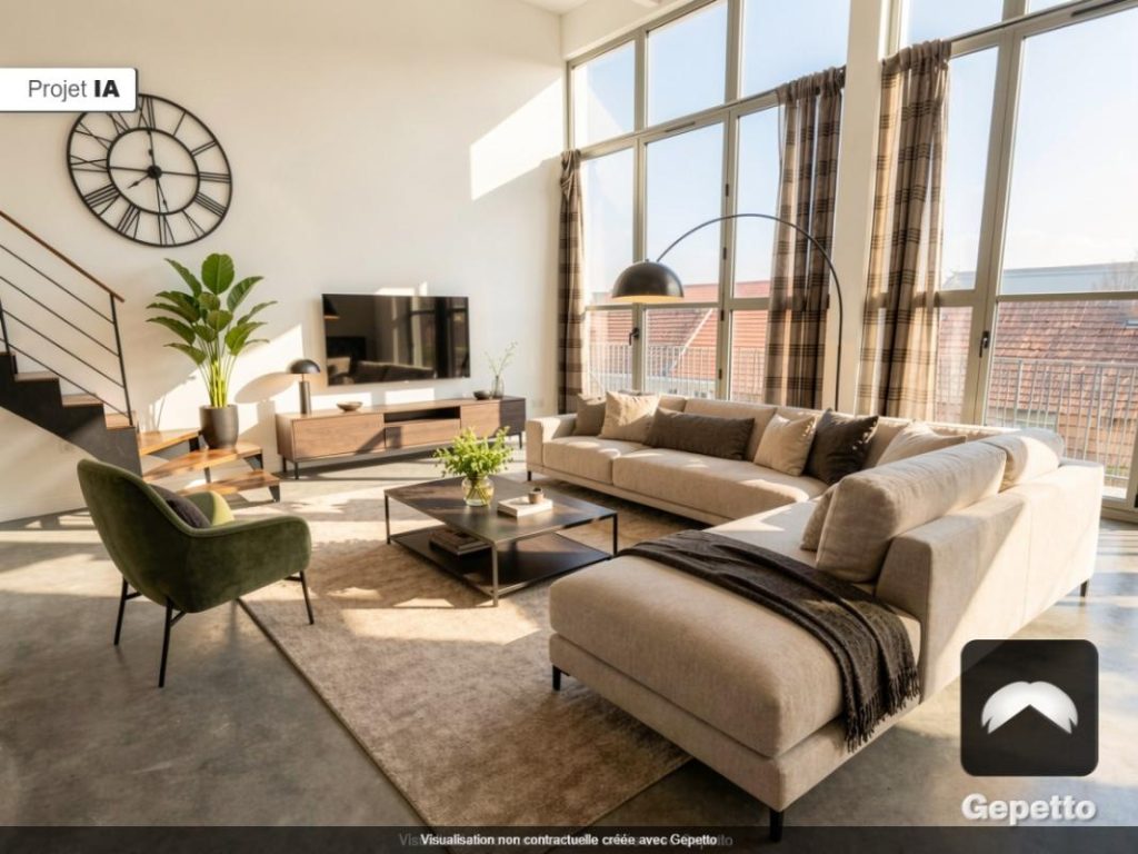 Loft 93 m² avec parking et balcon